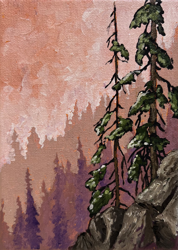 Hanging On 2, Acrylic painting by Canadian landscape artist, Jim White