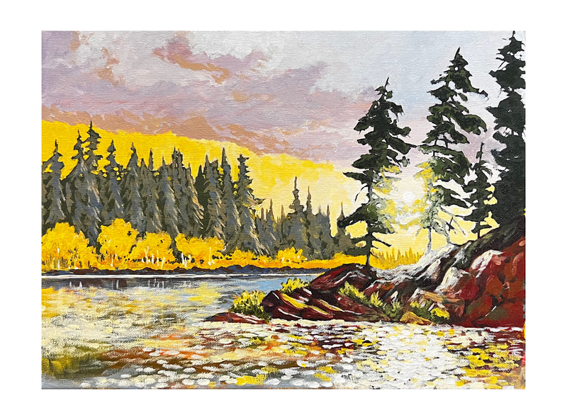 Peaceful Morning, Acrylic painting by Canadian landscape artist, Jim White