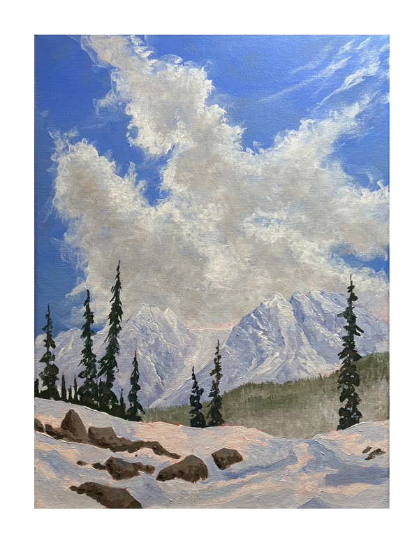  Springtime in the Rockies, Acrylic painting by Canadian landscape artist, Jim White