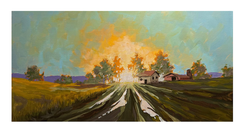 "Morning Has Broken" Acrylic painting by Canadian landscape artist Jim White