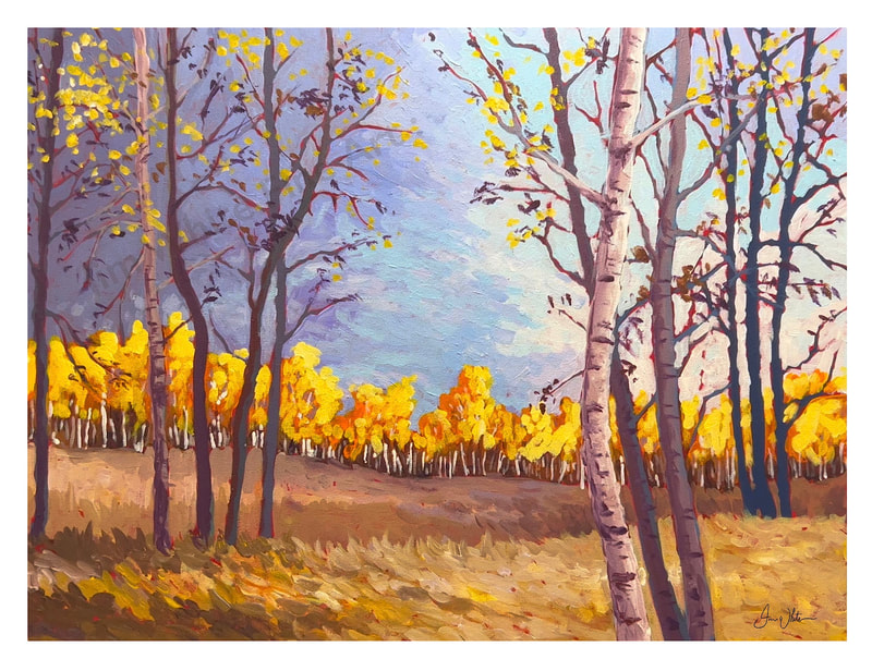Aspen in the Morning Light
Acrylic painting by Canadian landscape artist Jim White