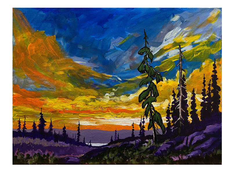 Northern Alberta Evening, Acrylic painting by Canadian landscape artist, Jim White