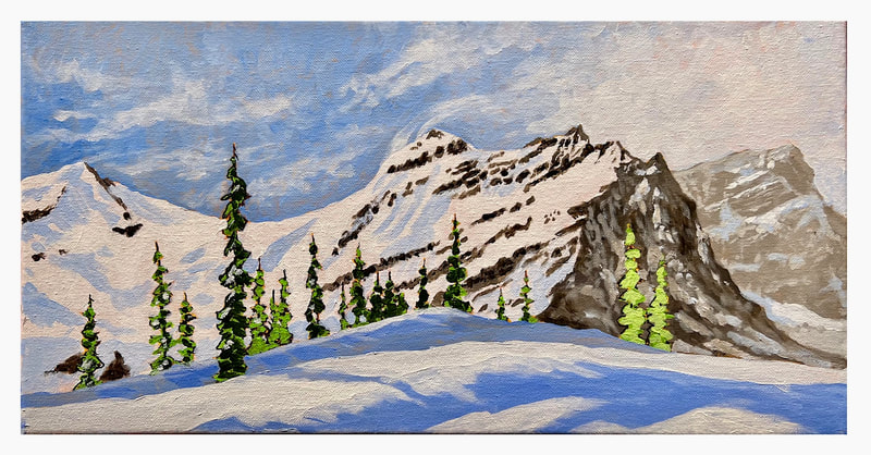 "On Top of the World" Acrylic painting by Canadian landscape artist Jim White